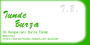 tunde burza business card